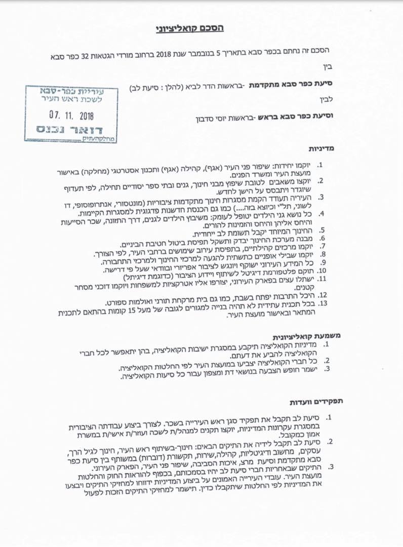 הסכמים קואליציוני